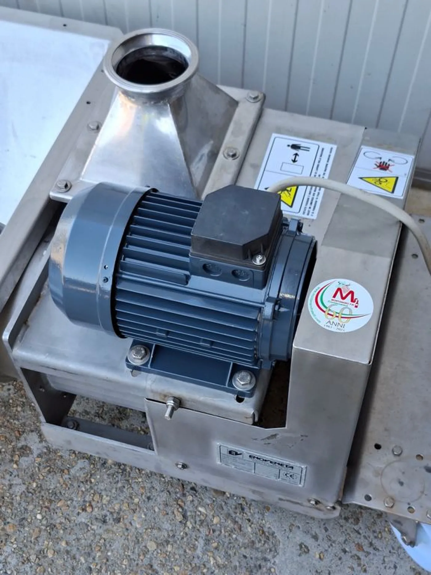 VOLUMETRIC PUMP ELLIPTICAL ROTOR , FOR GRAPES AND POMACE, IN STAINLESS STEEL FIRM ENOVENETA MODEL EVP1, SECOND-HAND MACHINE - 6