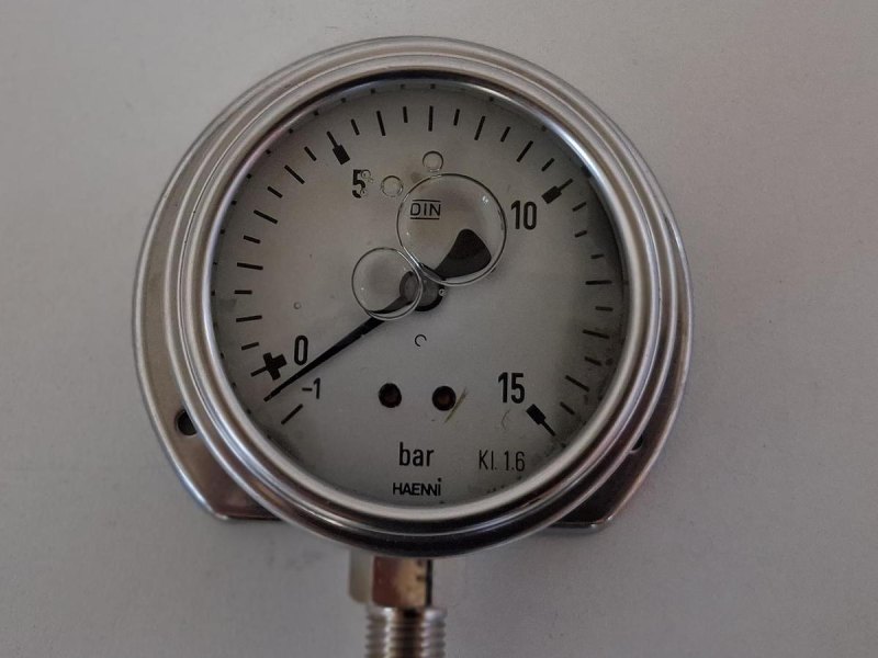 Haenni Druckmanometer -1 bis +15 bar Edelstahl
