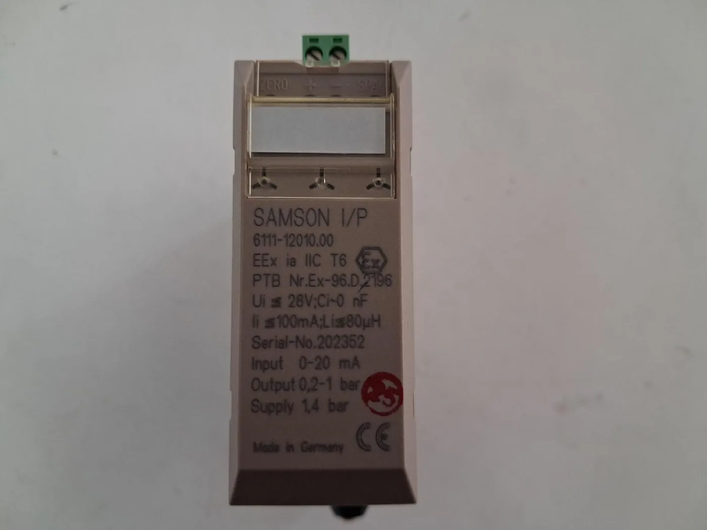 SAMSON 6111-12010.00 elektropneumatischer I/P-Umformer - 6
