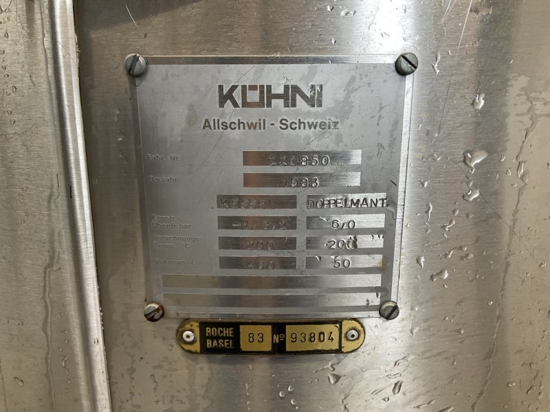 Kuehni 480 Ltr - Stainless Steel Reactor