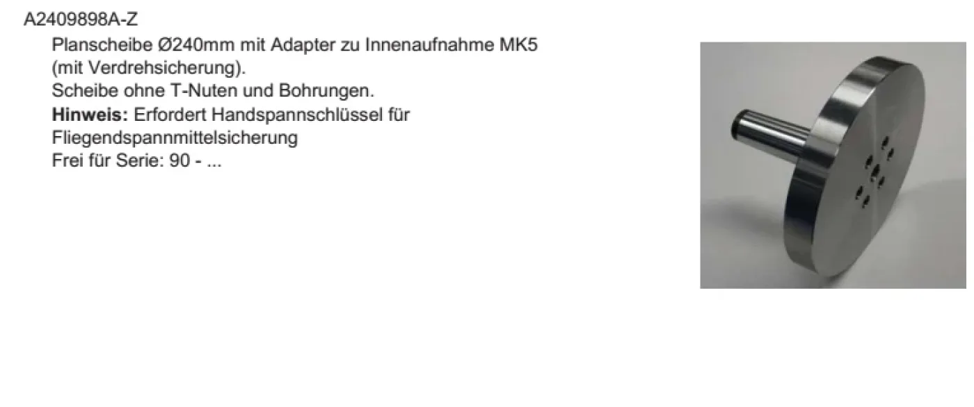 020498 - STUDER Planscheibe Ø240 - 1