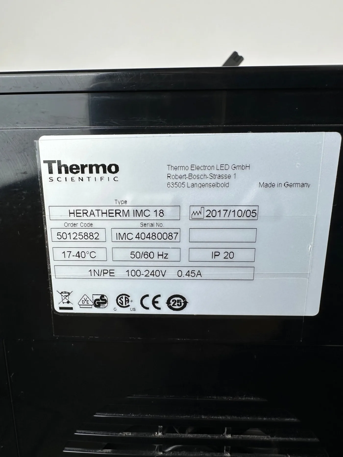 Thermo Scientific Brutschrank HeraTherm IMC18 2017 - 8
