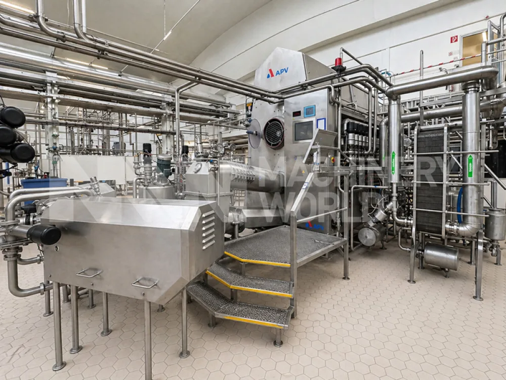 11,000kg per Hour APV HCT3.5 Continuous Butter Churn with APV FMG+ 2-Head Bulk Butter Packer
