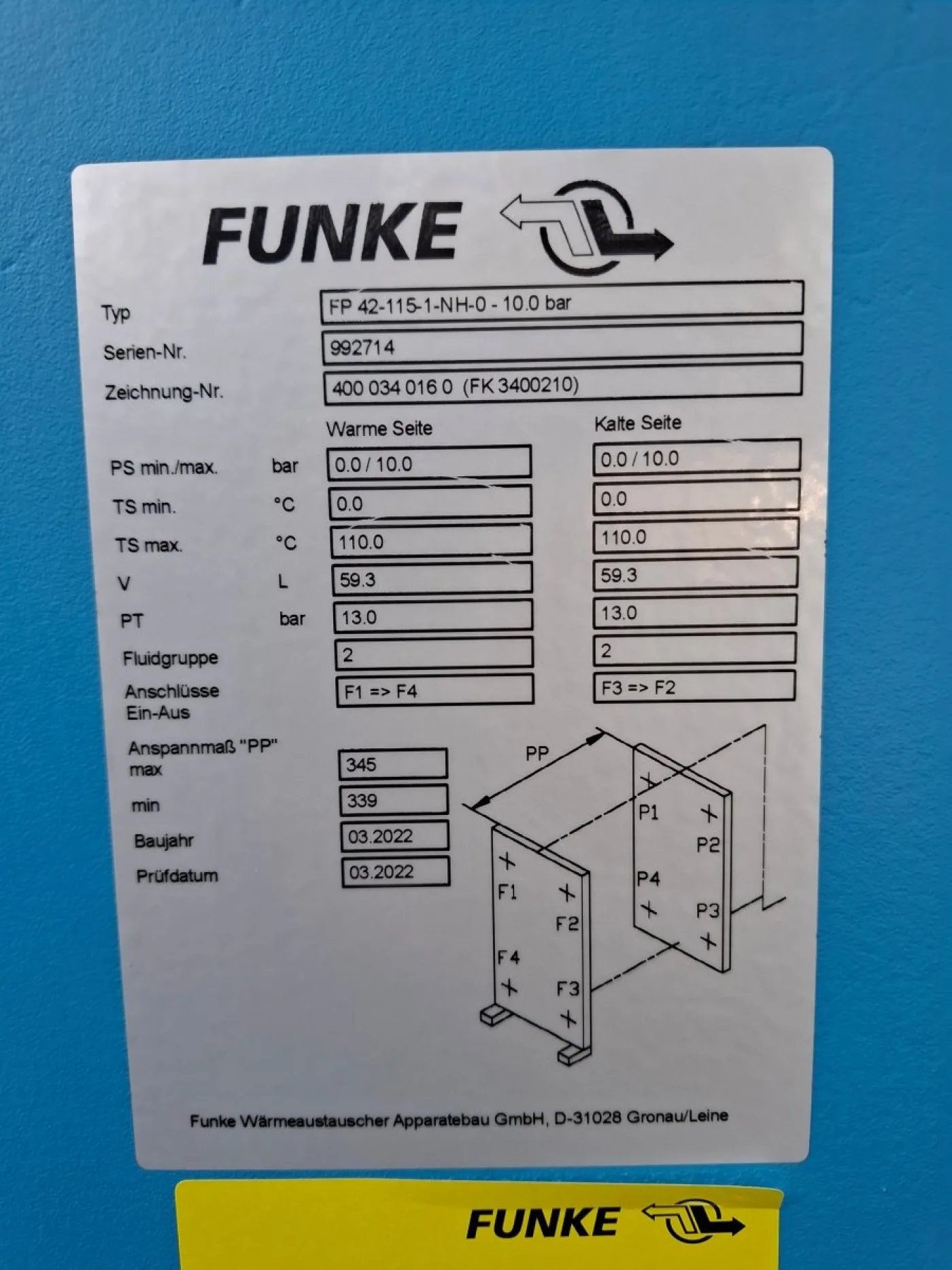 Funke Plattenwärmetauscher FP42-115-1-NH-0 - 4
