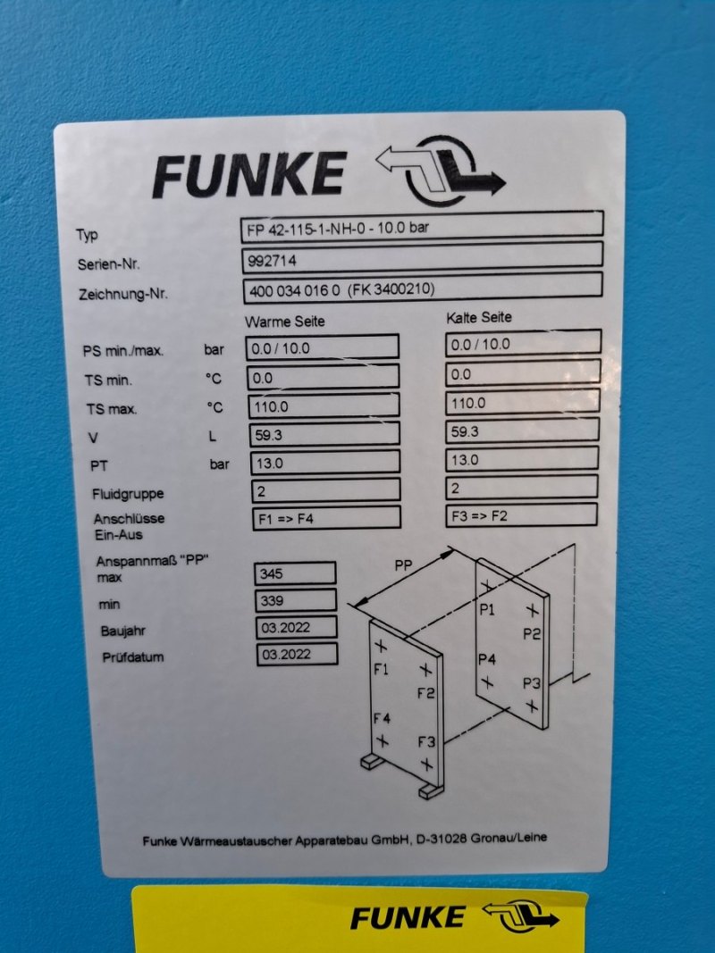 Funke Plattenwärmetauscher FP42-115-1-NH-0