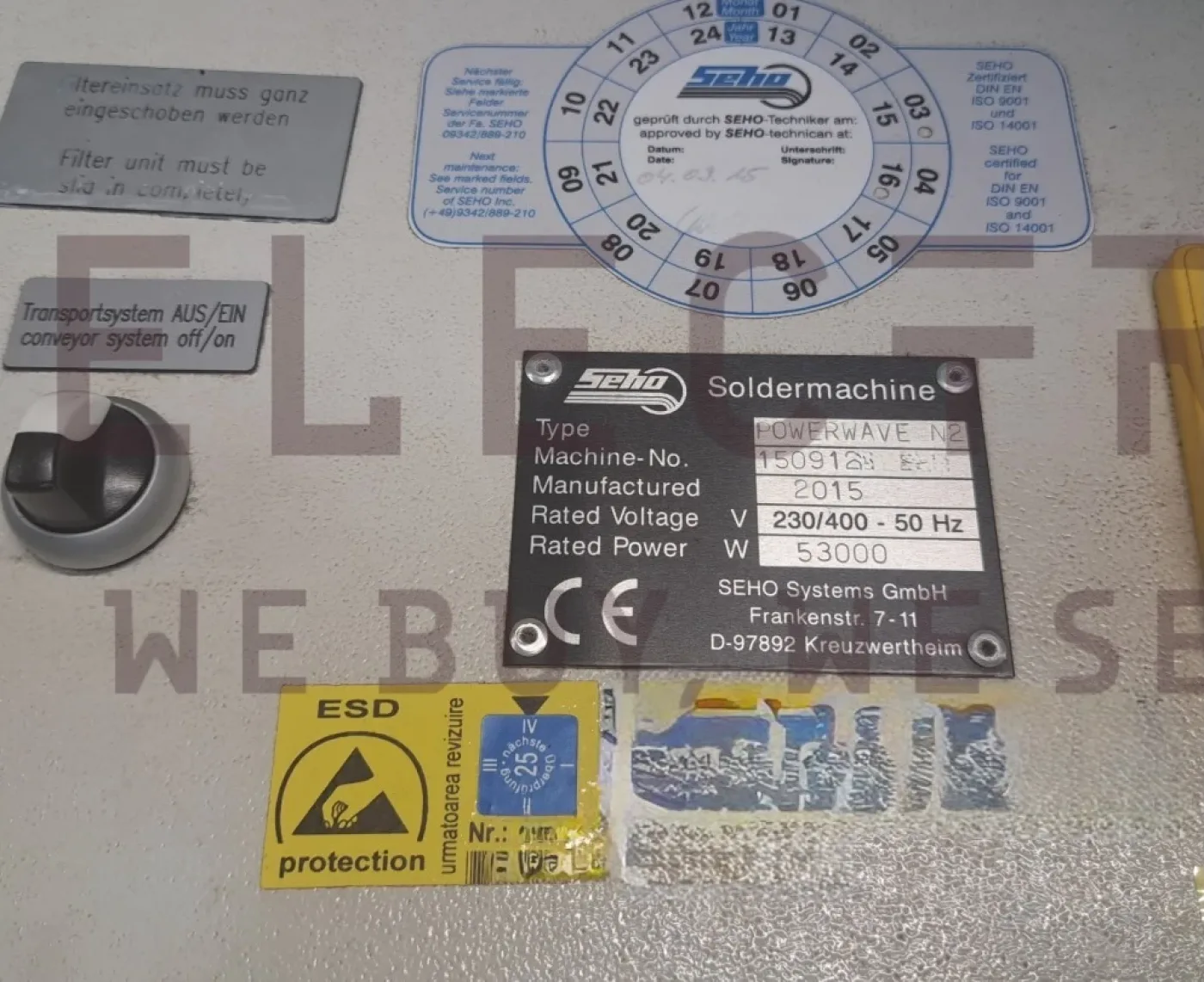 SEHO PowerWave N2 THT wave soldering oven, vintage 2015 - 1