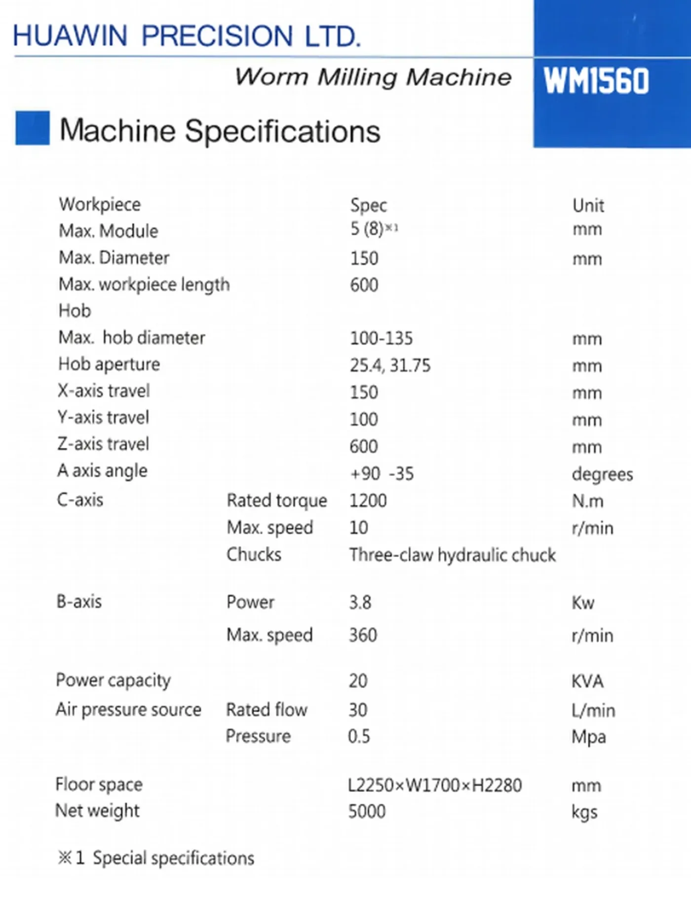 020885 - HUAWIN WM 1560 - 5