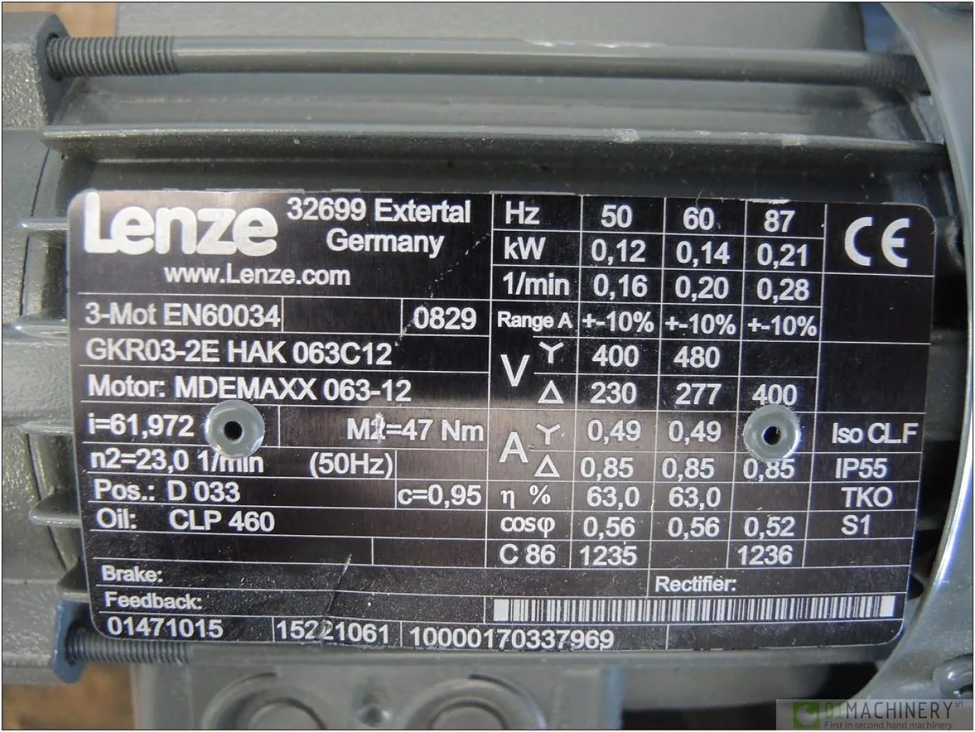 2009 LENZE GKR03-2E HAK 063C12 AI2462 - 6