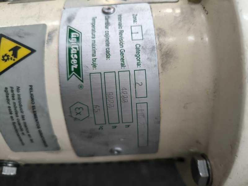 TANK TINSMACAL STAINLESS STEEL 1470 LITRES WITH AGITATION ATEX