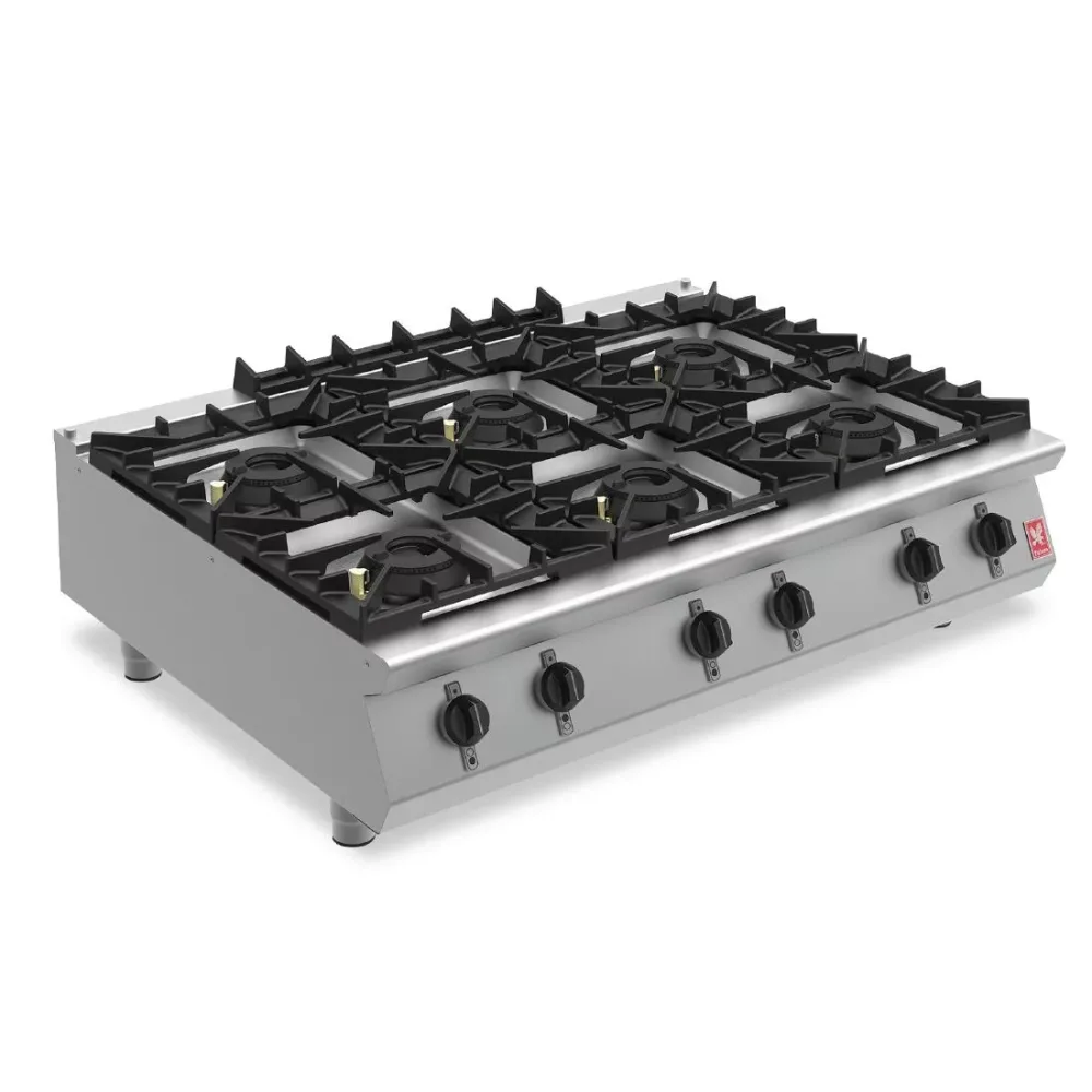 Falcon F900 Six Burner Countertop Boiling Hob Natural Gas G90126 - islandcatering