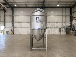 2,500 Ltr Sordi 316 Grade Stainless Steel Jacketed Tank with Sharp Conical Bottom and Scraped Surface Mixer (Year 2022 – NEVER USED)