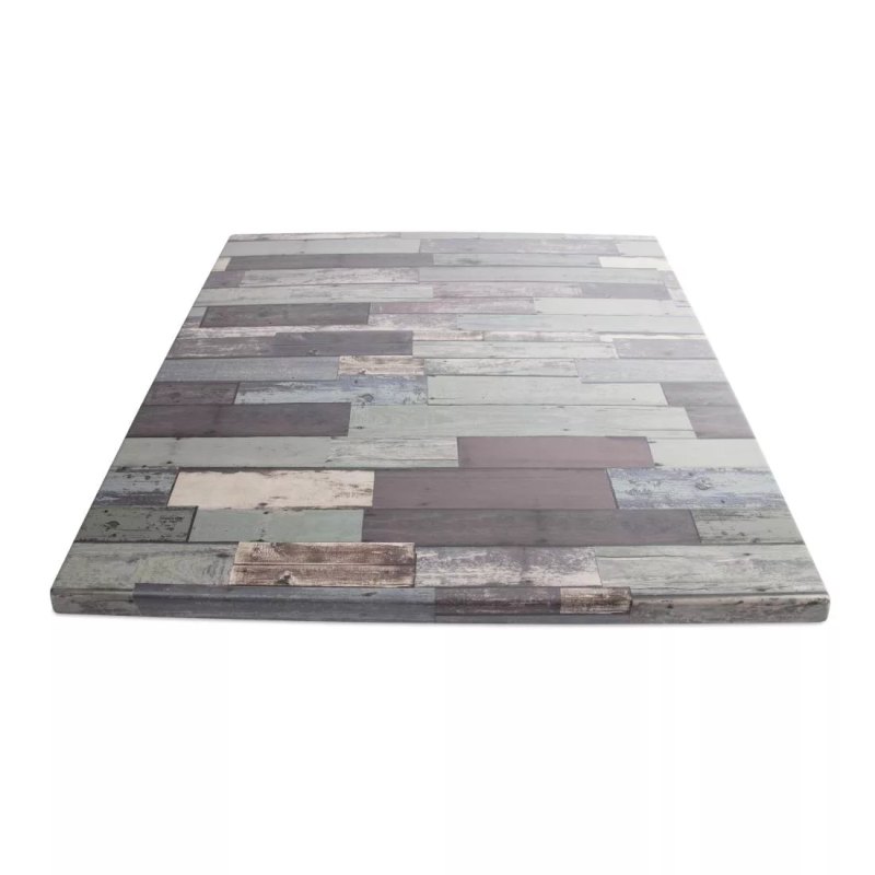 Werzalit Square 600mm Table Top Blanchas Blue - islandcatering