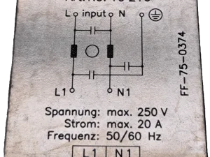 Murr-Electronic Line Filter 20 A 250 VAC / 10216