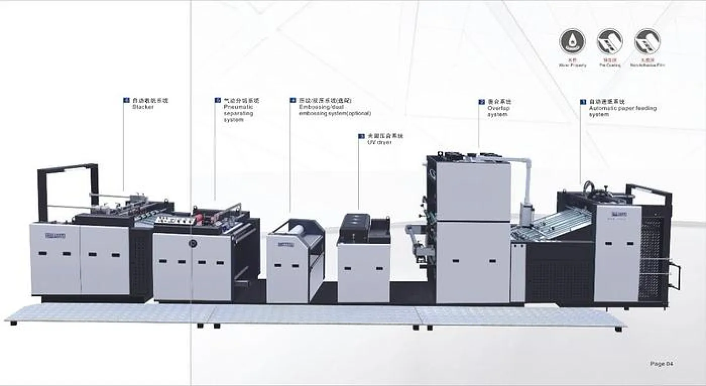 Laminadora Automática de Alta Velocidad con Cuchillo Caliente y Opción UV JDSFHS-850/1050/1300 UV - 1