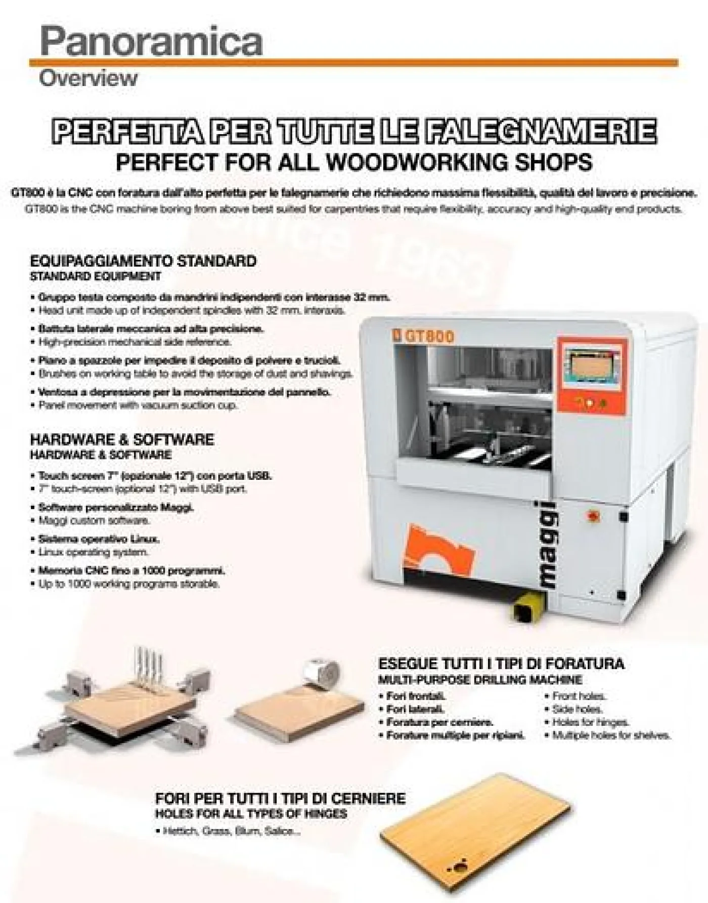 FORATRICE PASSANTE CNC MAGGI GT 800 - 2