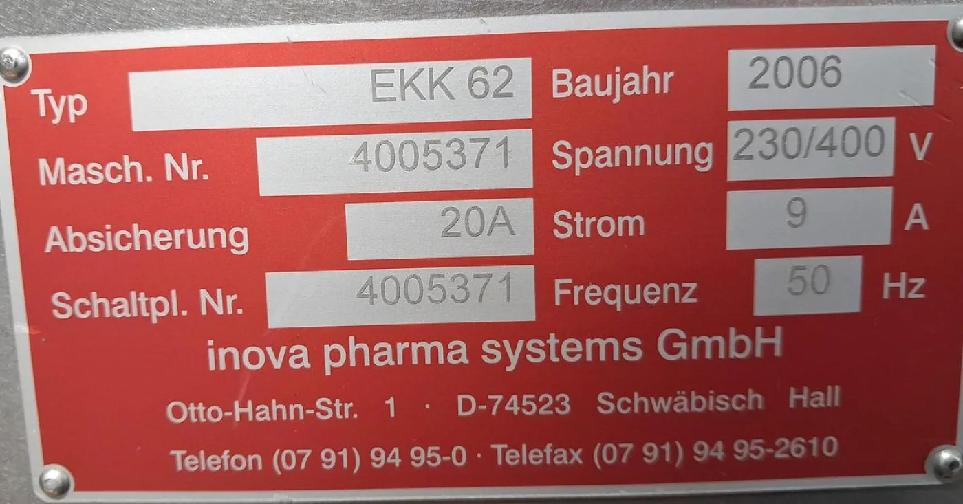 inova pharma systems GMbH CKK 62 Rundläufer Etikettiermaschine - 6