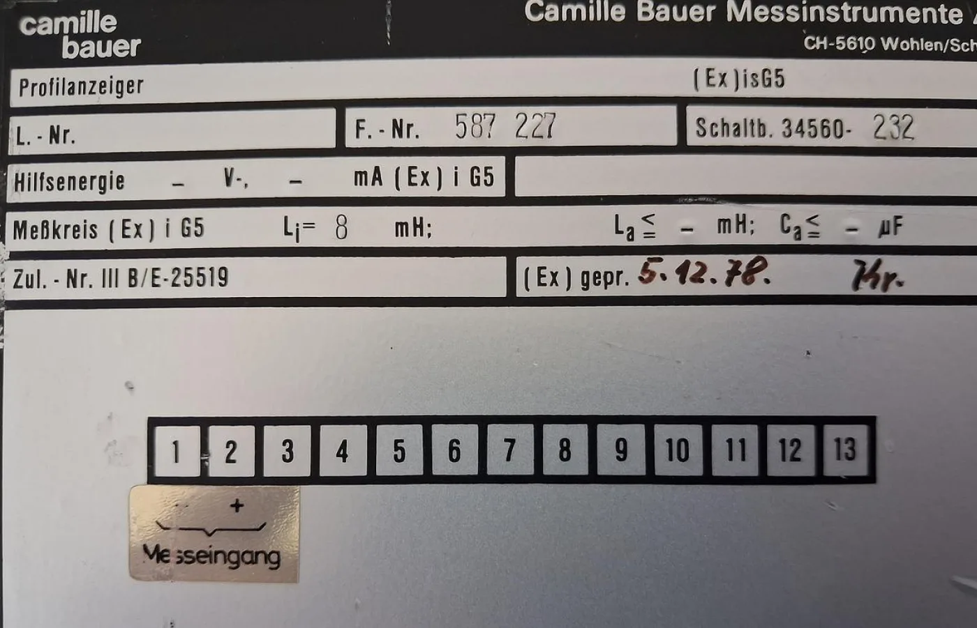 Camille Bauer Drehspulinstrument 4–20 mA Min/Max Temperaturanzeige 0–150 °C - 3