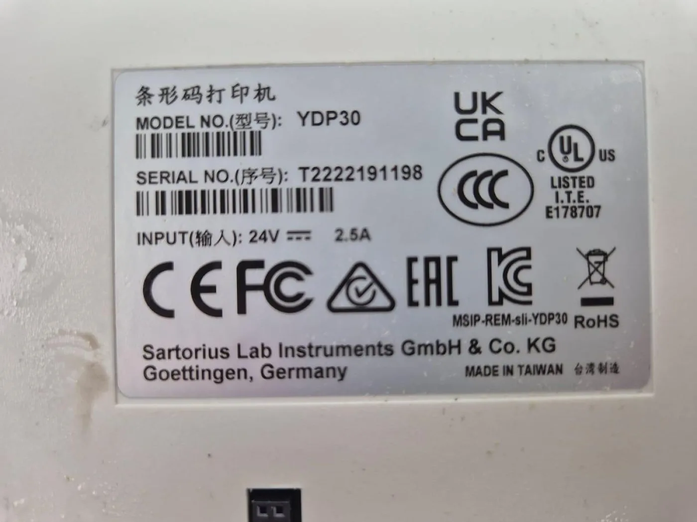 Sartorius Cubis MSE20201S Balance + YP30 Printer - 5
