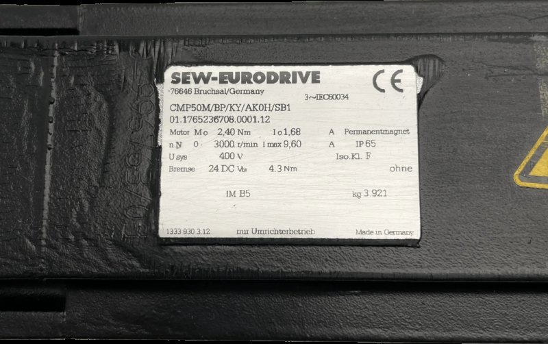 SEW-Eurodrive Servomotor CMP50M/BP/KY/AK0H/SB1