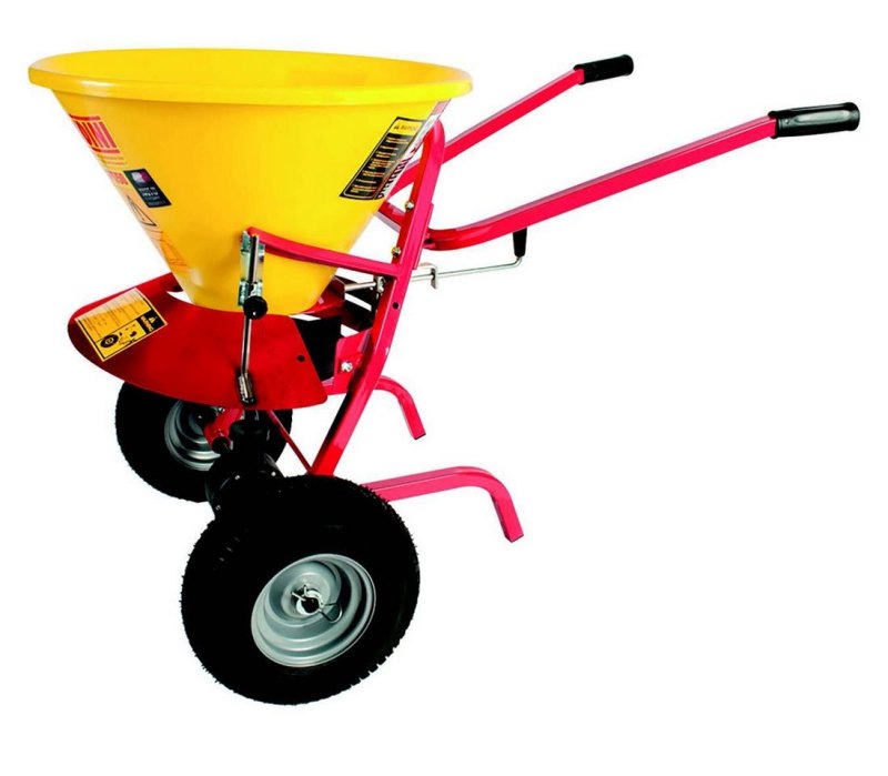 Rondini strooier model SPT100 Polyethylene duwboom uitv.