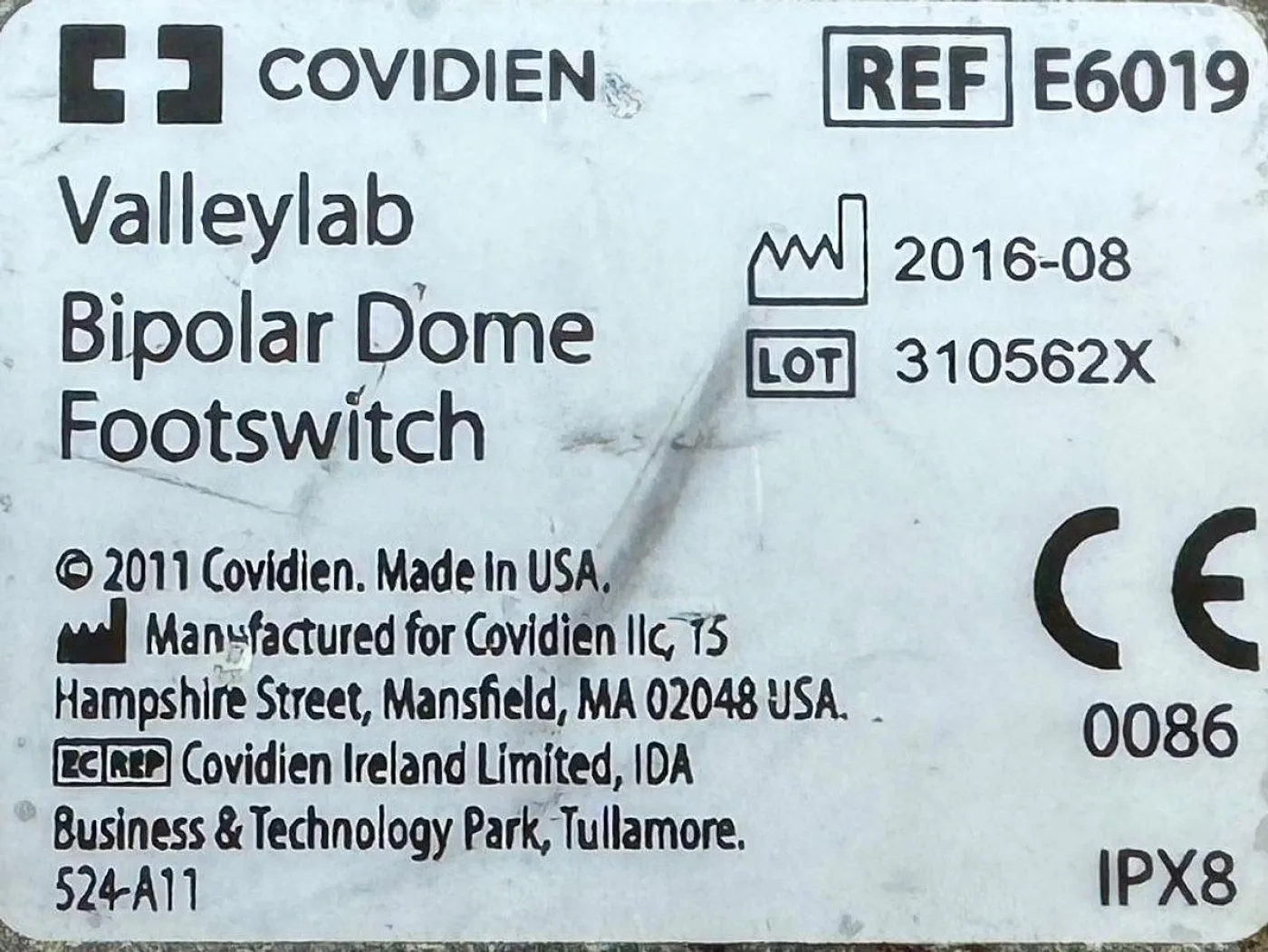Covidien Bipolar Footswitch REF E6019 - 4