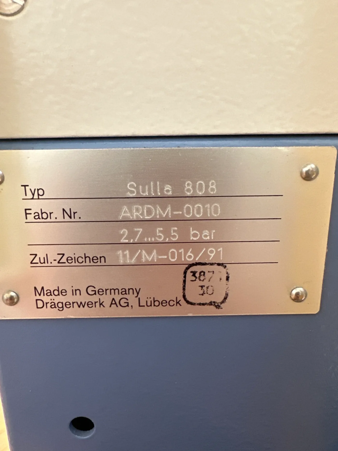 Dräger Sulla 808 (blau) Narkosegerät - 8