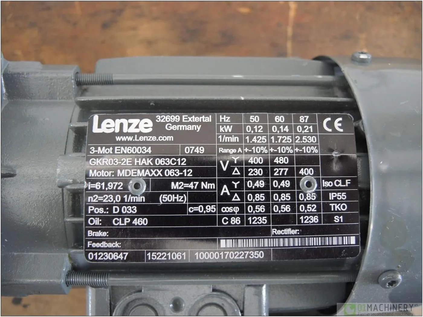 2009 LENZE GKR03-2E HAK 063C12 AI2454 - 4