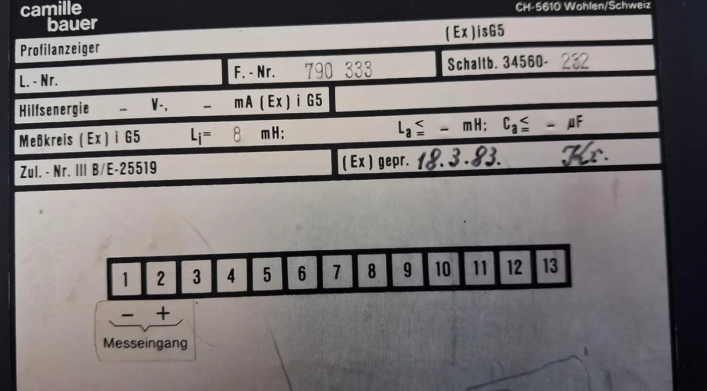 Camille Bauer Messspulinstrument 4–20 mA Schalttafeleinbau - 6