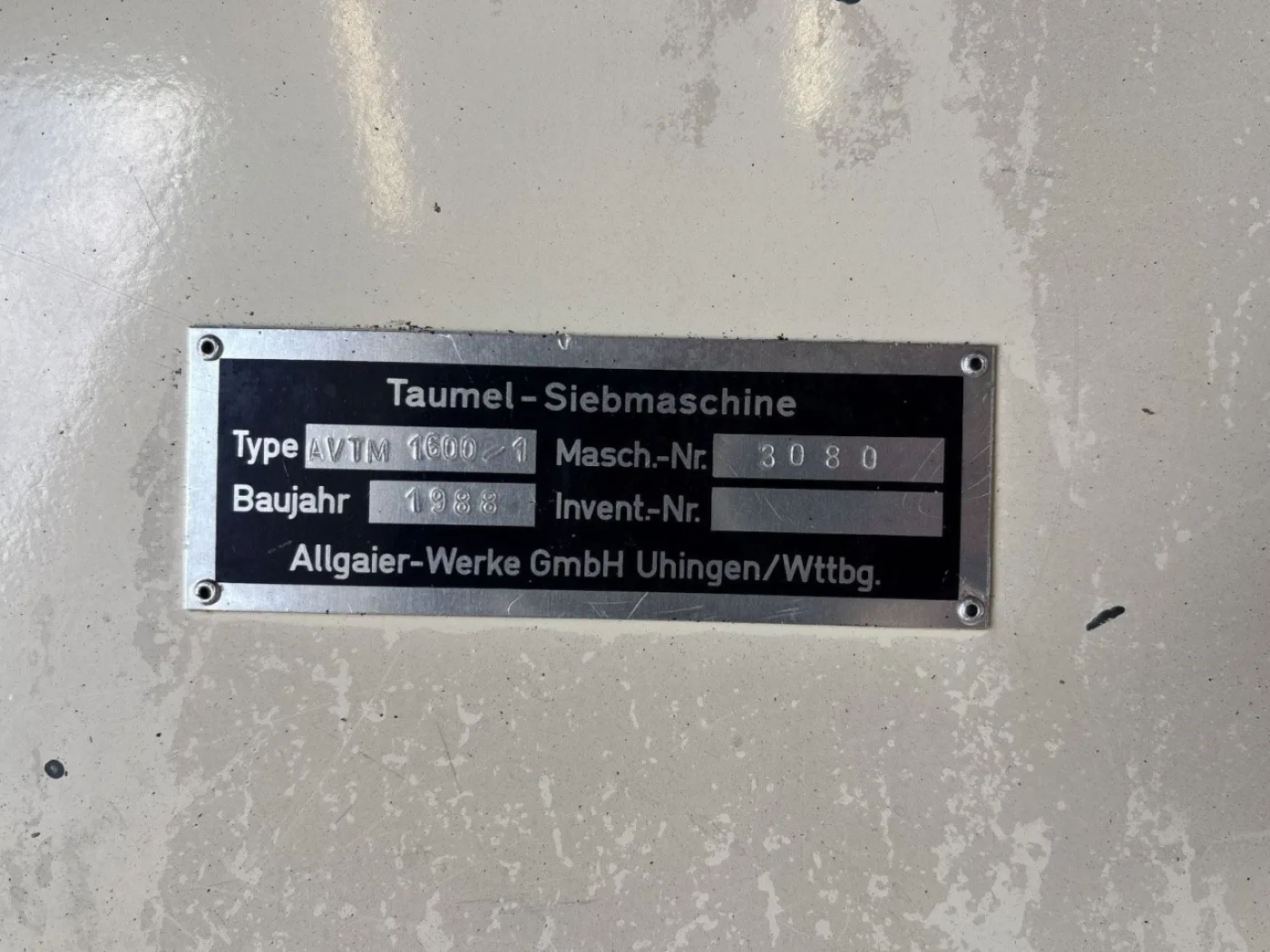 Allgaier AVTM-1600/1 - Tumbler screener - 1