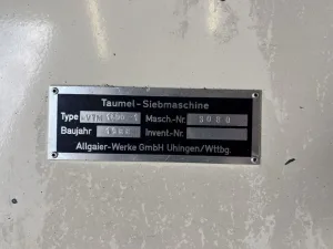 Allgaier AVTM-1600/1 - Tumbler screener