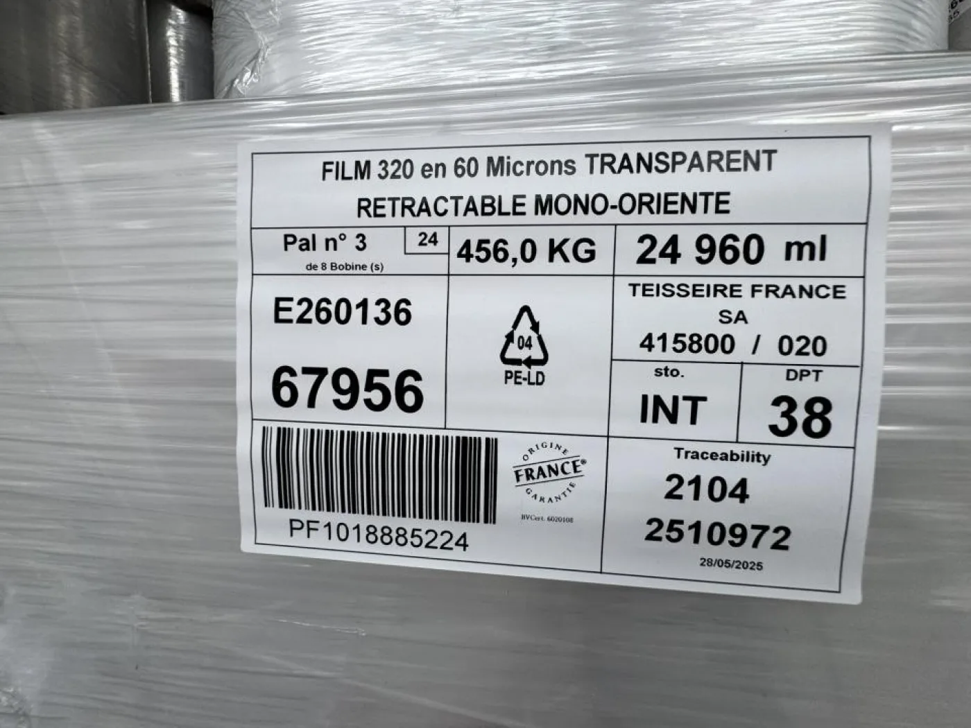 Transparent mono-oriented LDPE shrink film 10x8 Rolls - 1