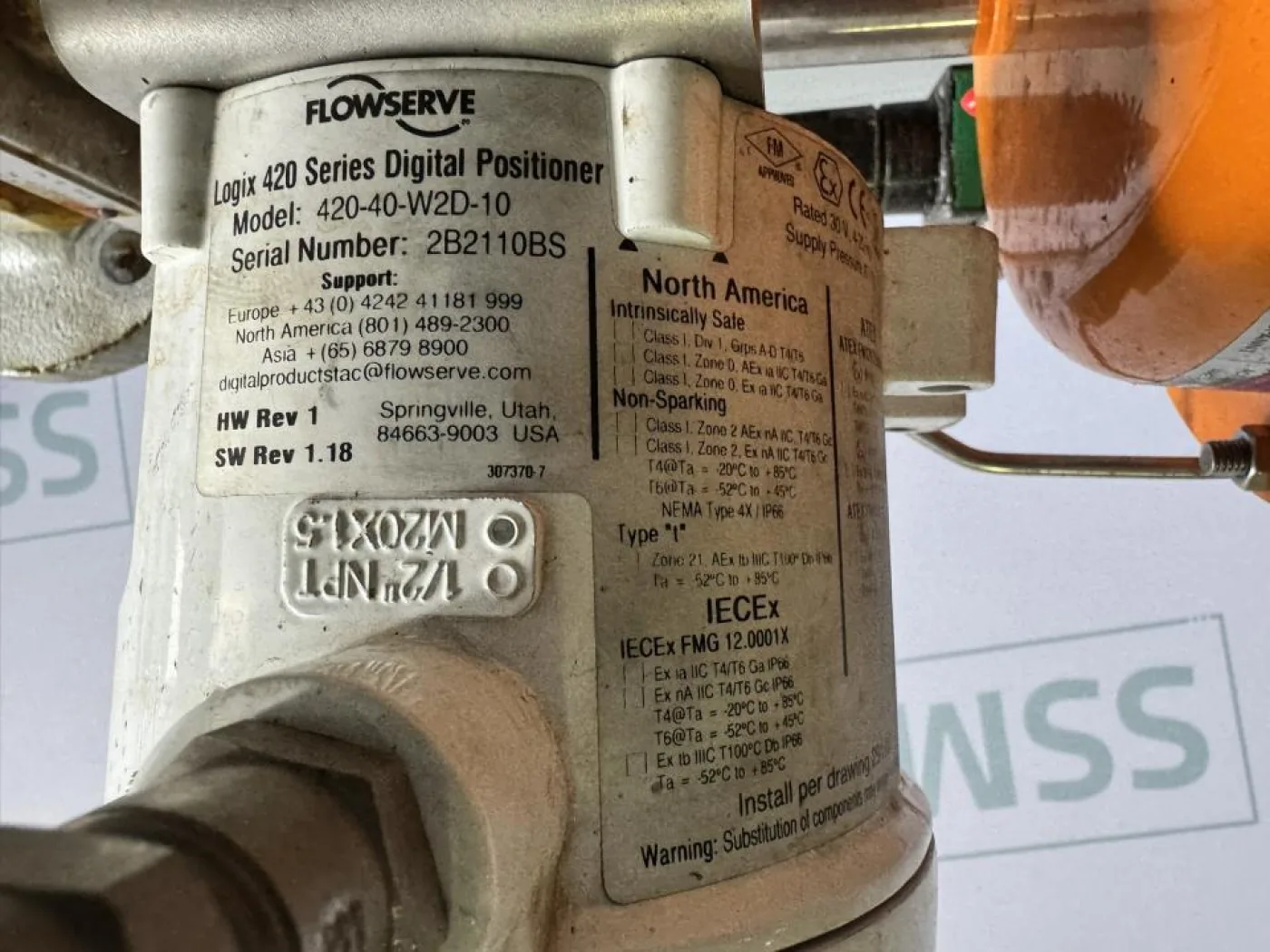2021 Flowserve Pneumatic control valve actuator with digital positioner - 2