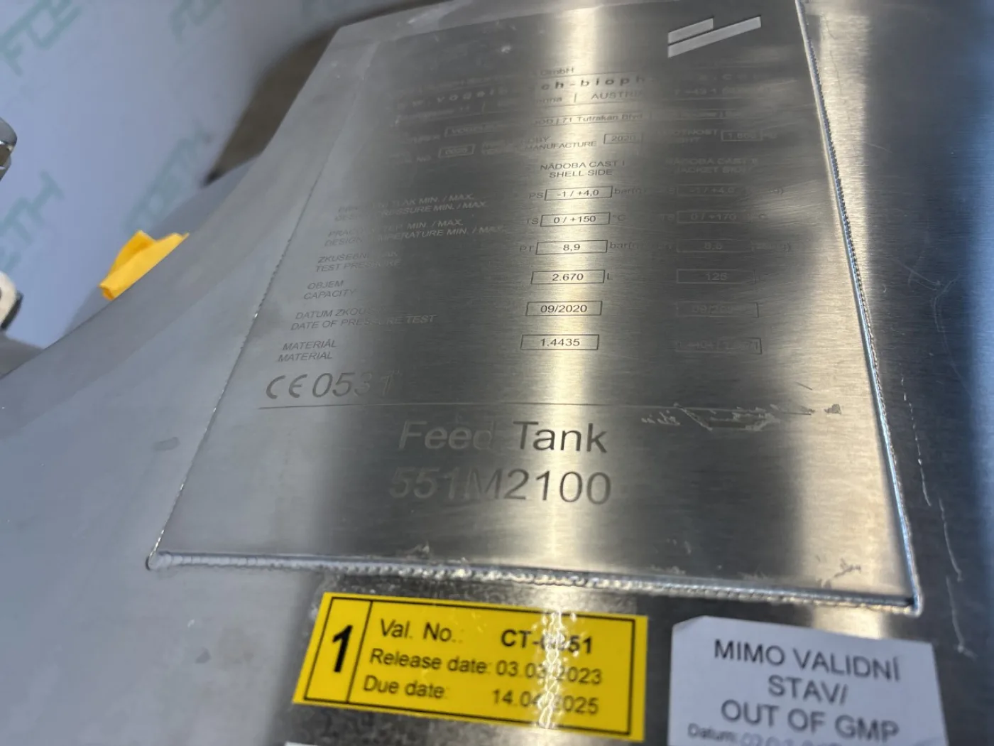 Vogelbusch Biopharma Pharma Reactor 2100 L - Pressure vessel - 7