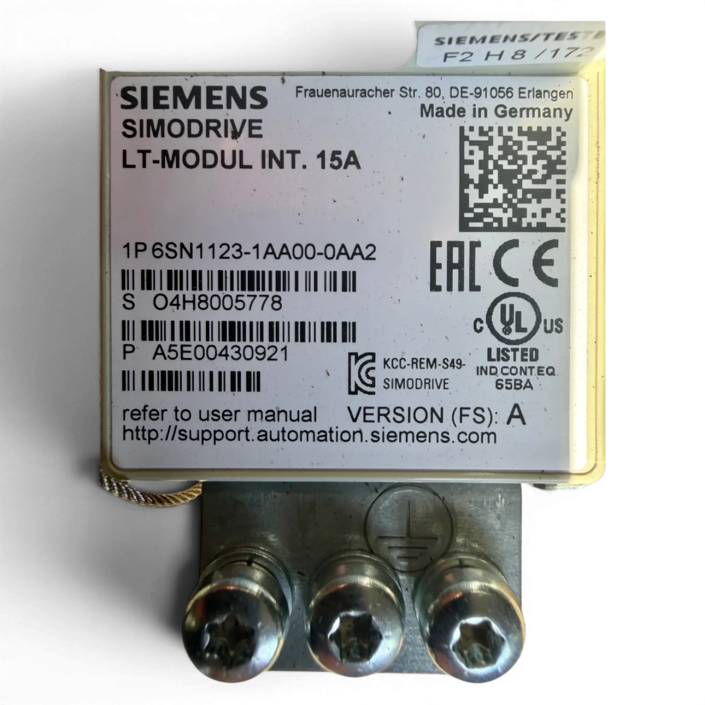 Siemens SIMODRIVE LT-MODUL INT. 15A Art.-Nr. 6SN1123-1AA00-0AA2 - 4