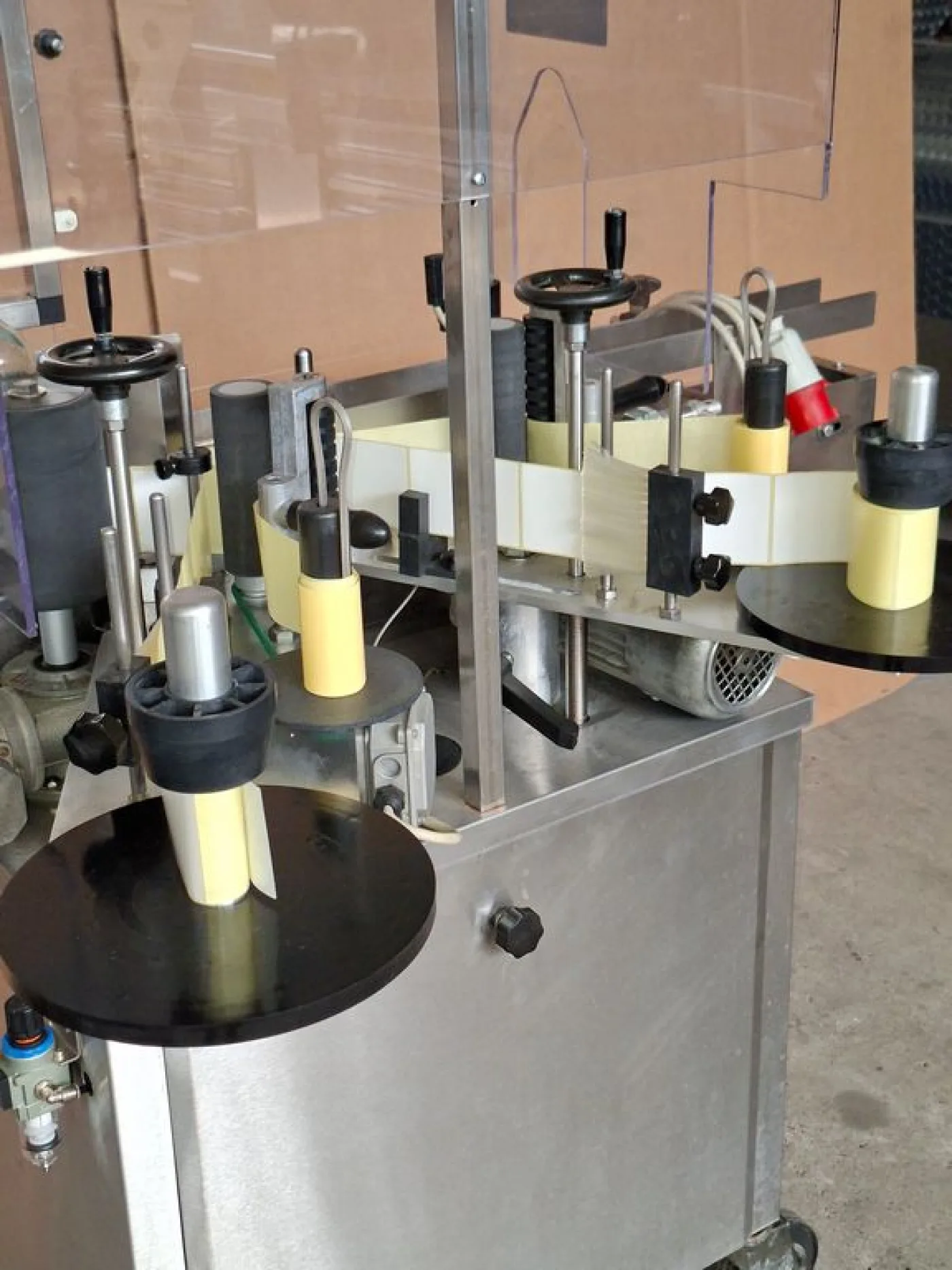 ADHESIVE LABELLING MACHINE ENOS MOD. BASE, WITH TWO STATIONS, SECOND-HAND MACHINE - 5