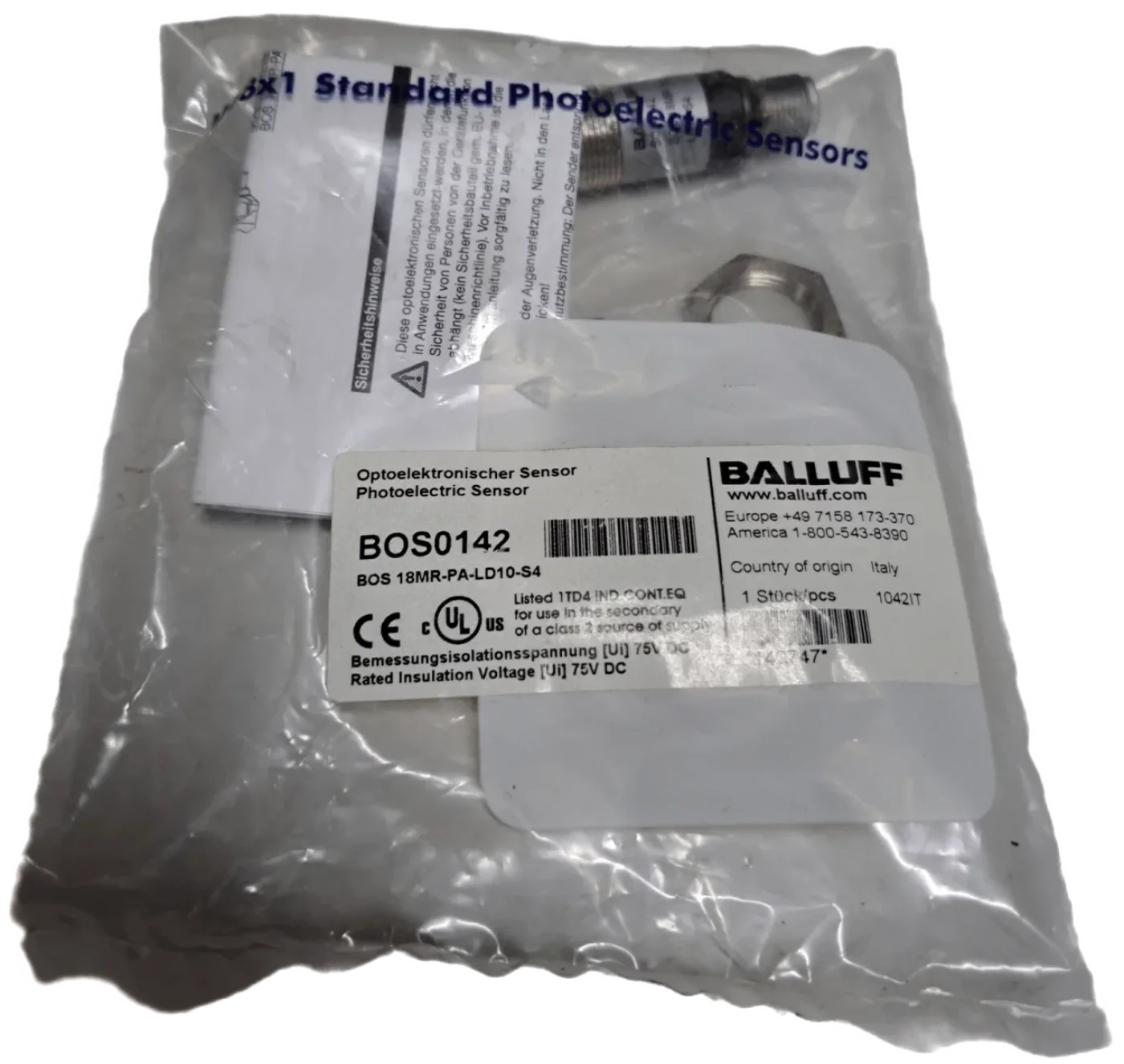BALLUFF Lichttaster BOS 18MR-PA-LD10-S4 - 1
