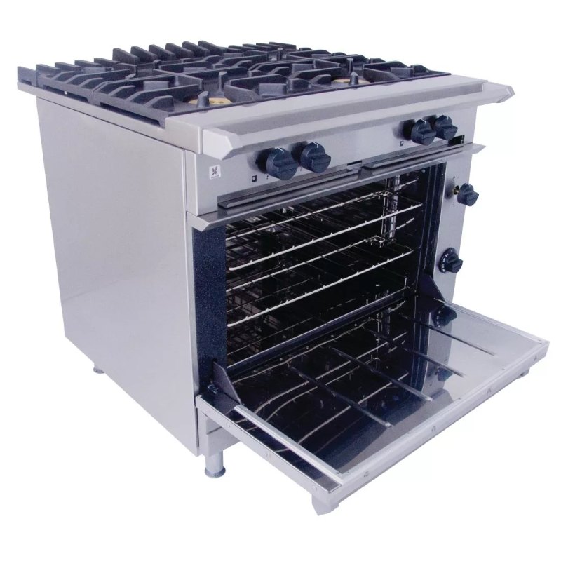 Falcon Chieftain 4 Burner Natural Gas Oven Range G1006X-NG - islandcatering
