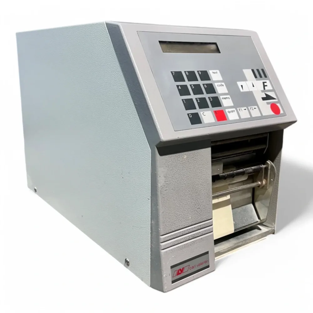 HOLZMA Carl Valentin Drucker Thermotransferdrucker VARIO 104-8 Etikettendrucker – 230 V – Art. Nr. 90.55.210 für Ettiketten Labels etc.