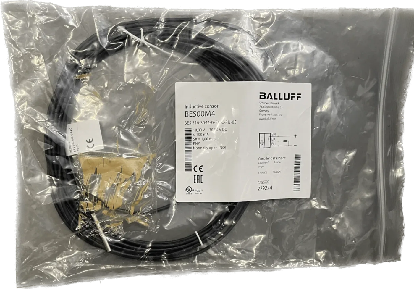 BALLUFF Induktive Standardsensoren mit Vorzugstypen BES 516-3044-G-E4-C-PU-05 - 1