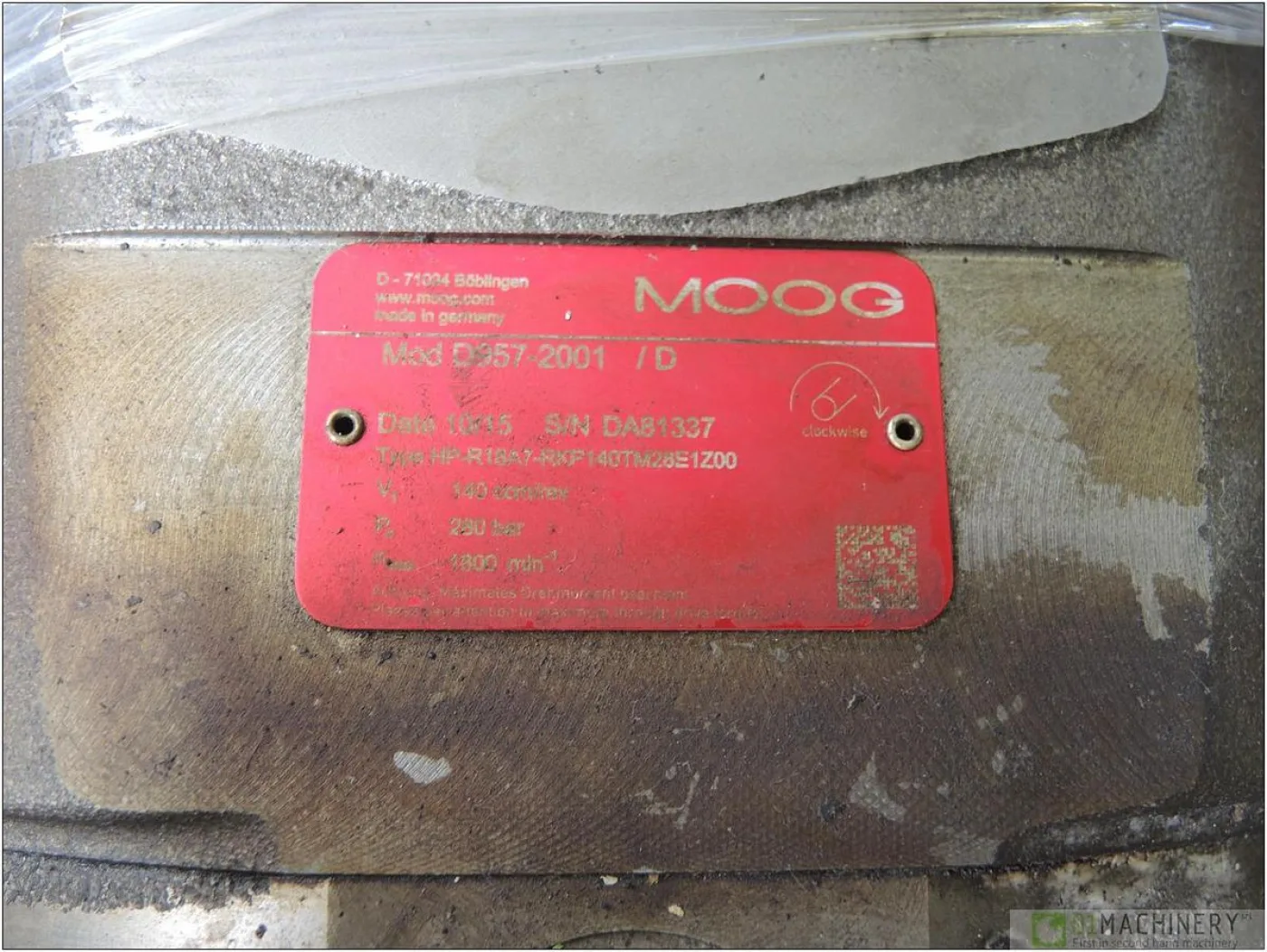 2015 MOOG HP-R18A7-RKP140TM28E AI2085 - 5