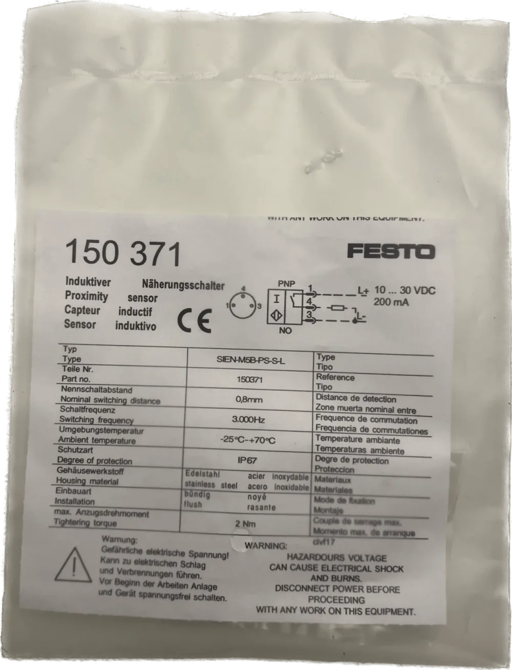 Festo Proximity sensor SIEN-M5B-PS-S-L