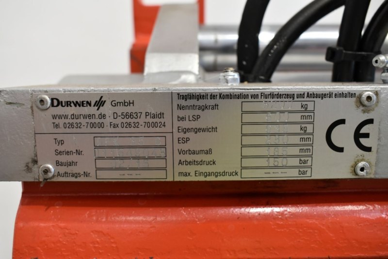 Doppelpalettenklammer Durwen DPK 35 C, Breite 1.200 mm (2016)