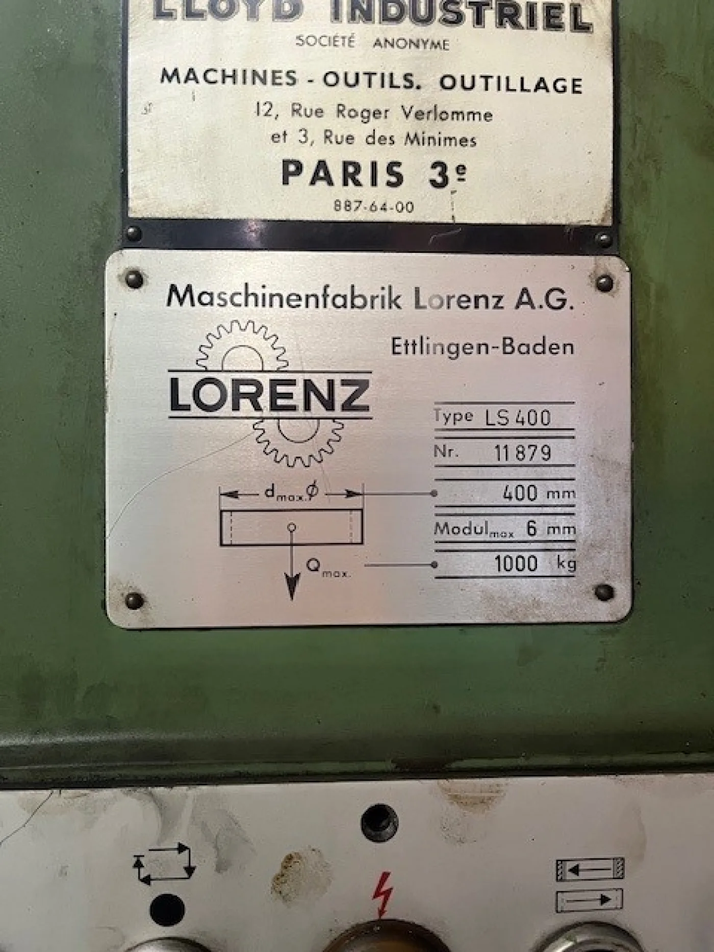 Gear shaping machine – LORENZ LS400 - 2
