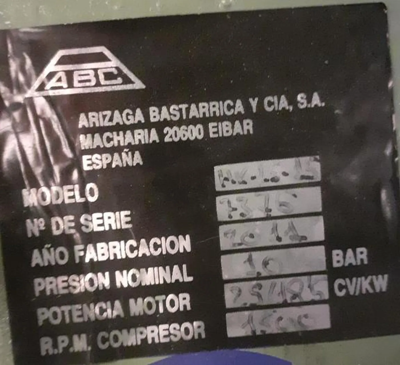 Compressor ABC Arizaga Bastarrica y Cia 18,5kw - 5