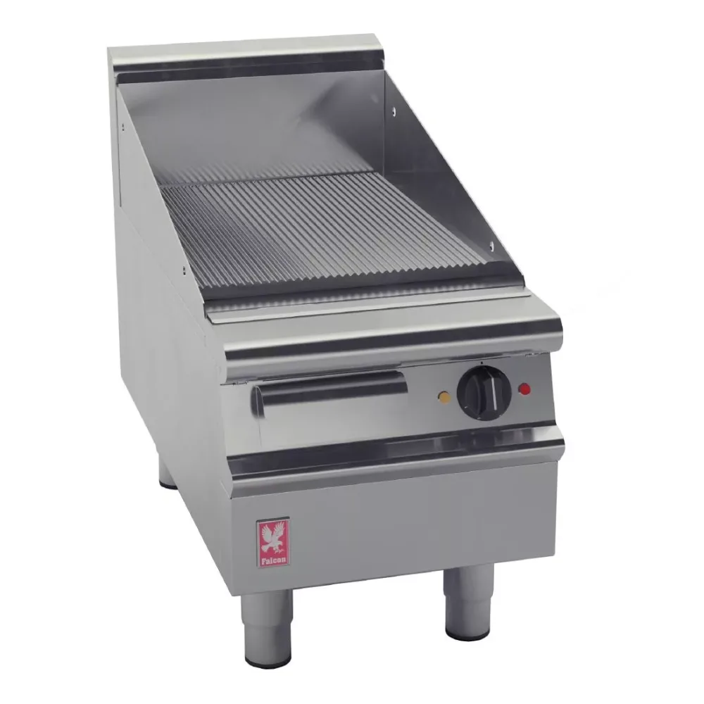 Falcon Dominator Plus 400mm Wide Ribbed Griddle E3441R - islandcatering