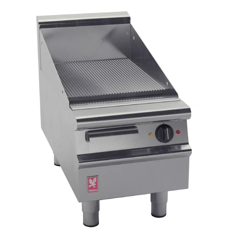 Falcon Dominator Plus 400mm Wide Ribbed Griddle E3441R - islandcatering