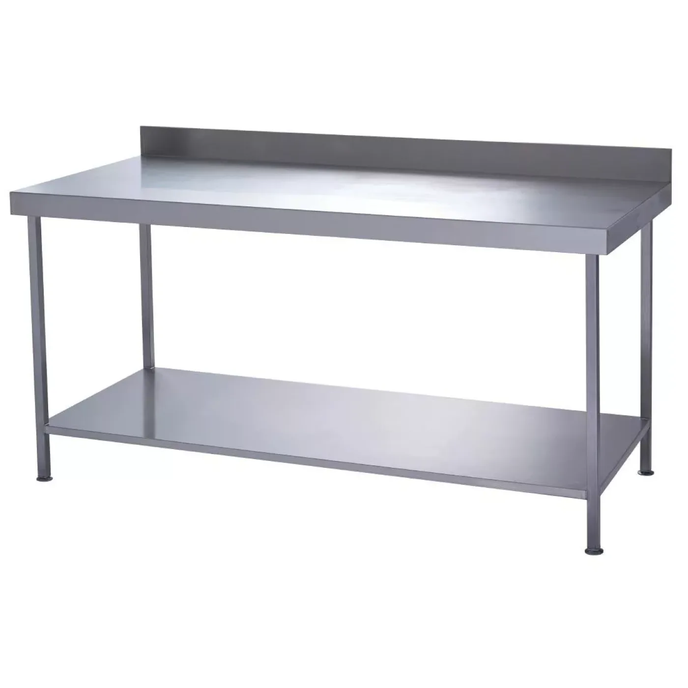 Parry Fully Welded Stainless Steel Wall Table with Undershelf 600x700mm - islandcatering - 1