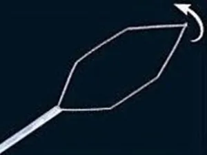 rotatable hex electrosurgical snare - 1800 x 2.4 mm