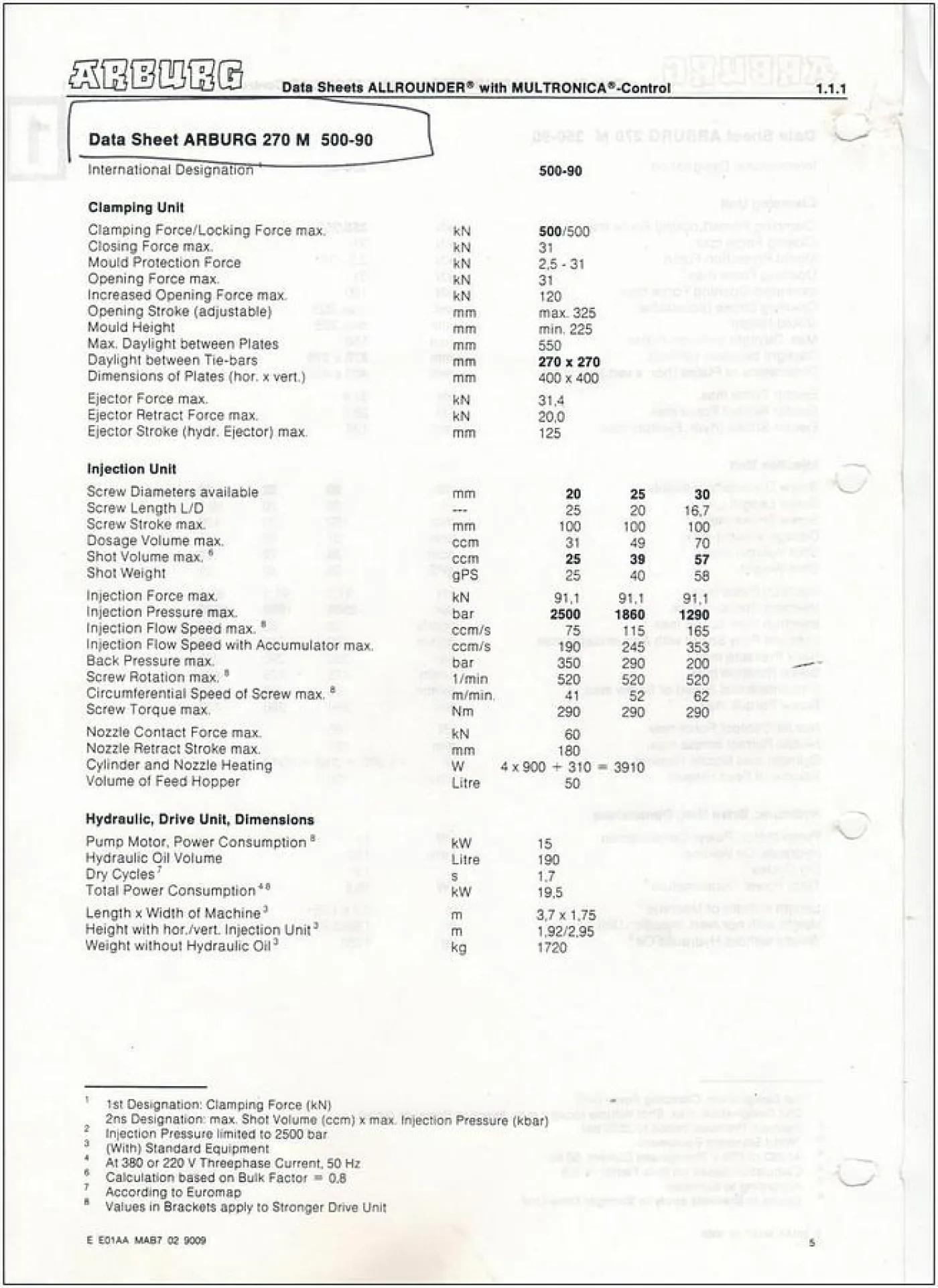 1991 ARBURG 270M 500-90/90 IN0405 - 4