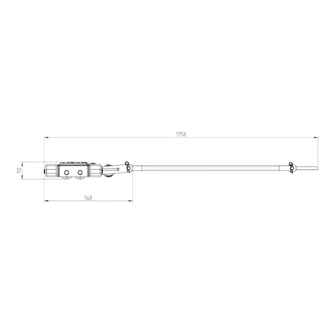 Transportfahrwerk Panzerrollen Set HTS ECO-Skate I 150L+S / 30t Traglast Art.-Nr. 10.150.00.10 - 4